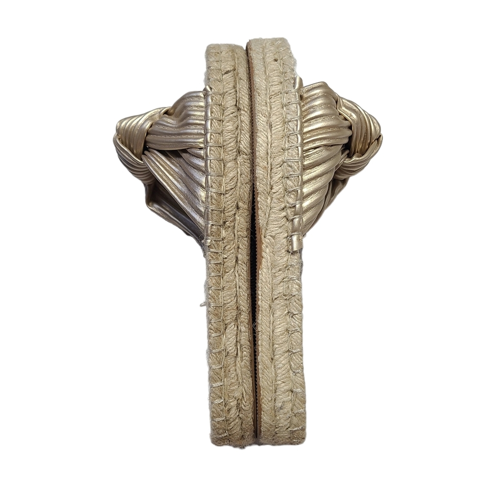 ASOS Jade Knotted Espadrille Platform Sandals Gold - Picture 4 of 7